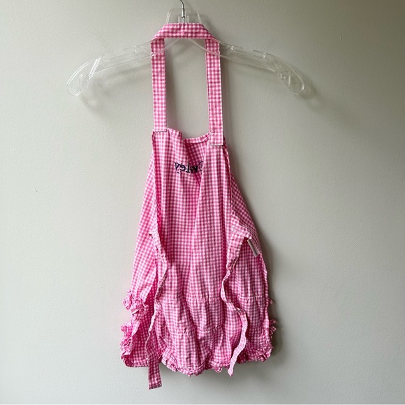 Pottery Barn Kids pink gingham apron with “Everley” embroidery - Picture 4 of 8